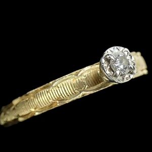 14K Yellow Gold Diamond Ring